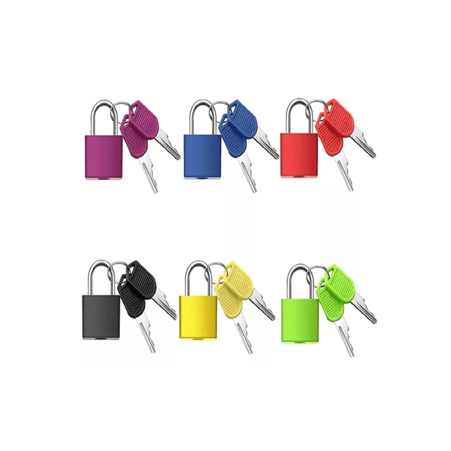 6 Candados Pequeños Multiusos Para Maletas Joyas Taquillas colores 35 mm