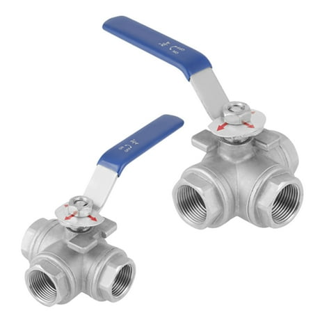 Ball Valve, 3-way Type Stainless Steel SUS304 Pipe Ball Valve,3/4