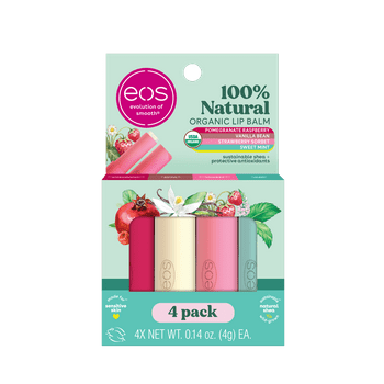eos 100% Natural &  Lip Balm Sticks- Variety Pack | 0.14 oz | 4-pack