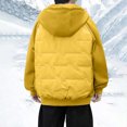thumbnail image 6 of YUANxueke Boys Zip Up Thickened Coat, Long Sleeve Puffer Jacket with Drawstring Hood, Winter Warm Casual Outerwear, 6 of 7