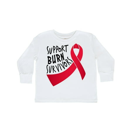 

Inktastic Support Burn Survivors- red ribbon Gift Toddler Boy or Toddler Girl Long Sleeve T-Shirt