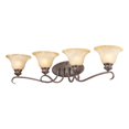 thumbnail image 3 of Beaumont Lane 4 Light Marbled Glass Vanity Light in Rubbed Bronze, 3 of 5