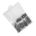 thumbnail image 4 of 200Pcs Hex Socket Head Cap Screws Nuts Assortment Kit M4 304 Stainless Steel Set, 4 of 14