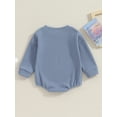 thumbnail image 4 of ZAXARRA Barboteuse Automne Printemps pour Bébés Filles Garçons Manches Longues Col Rond Couleur Unie Décontractée, 4 of 9