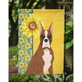 thumbnail image 3 of Summer Sunflowers Red Fawn Boxer Flag Garden Size, 3 of 5