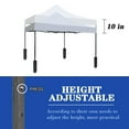 thumbnail image 4 of YRLLENSDAN 10x10 Pop Up Canopy Tent for Outside, Waterproof Outdoor Tent Canopy Beach Canopy Tents for Parties UV Protection Straight Leg Shade Canopy, White, 4 of 7