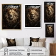 thumbnail image 4 of Designart "The Regal And Elegant Lion Ruler" Animals Lion Floater Framed Canvas Art Print, 4 of 5