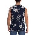 thumbnail image 4 of Xecao Retro Flower Print Men's Tank Top: Sleek Sleeveless Tee for Casual Sports and Beach Occasions-Medium, 4 of 7
