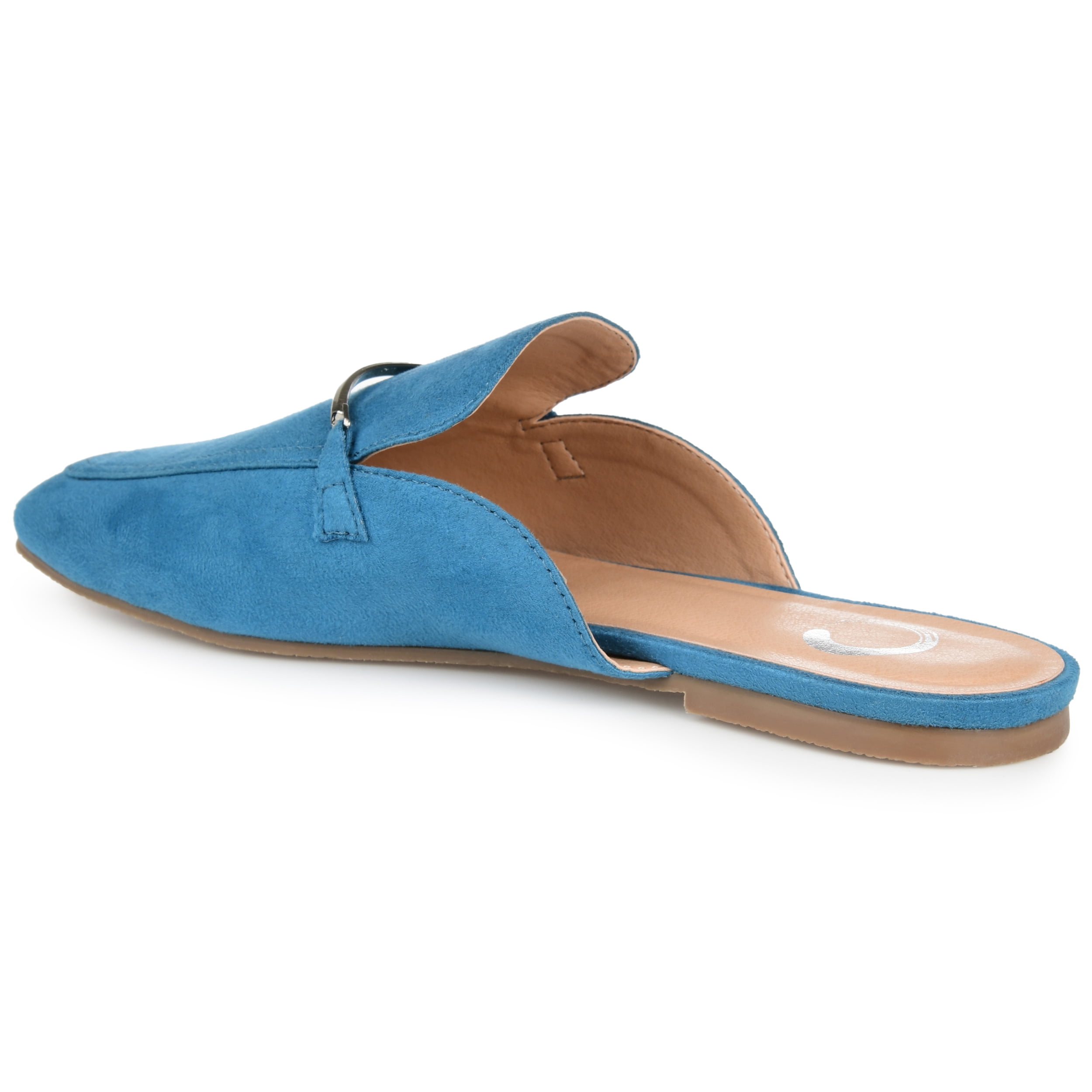 Journee Womens Ameena Slip On Square Toe Mules Flats