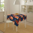 thumbnail image 4 of Wukai American Football and Fire Flames Waterproof Tablecloth for Kitchen Dining, Fits Square Tables for 2-4 Seats -60"x60", 4 of 7