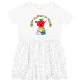 thumbnail image 3 of Inktastic Happy First Day of School Cute Apple with Books Girls Toddler Dress, 3 of 5