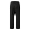 thumbnail image 3 of Vedolay Pants For Men Men's Drawstring Waist Flap Pocket Streetwear Pants,Black M, 3 of 5