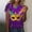Purple(New)B, variant on PNTUTB Women's Carnival Themed T Shirt Loose Crew Neck,Comfortable Short Sleeves,Stylish Print Tops