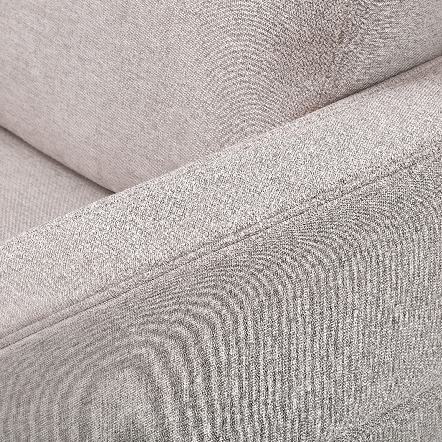 Fauteuil d'appoint d'intérieur rembourré gris clair moderne CorLiving Clara avec pieds en bois