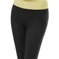 thumbnail image 3 of FashionOutfit Women's Straight Fit Full Length Color Contrast Waistband Yoga Pants, 3 of 4