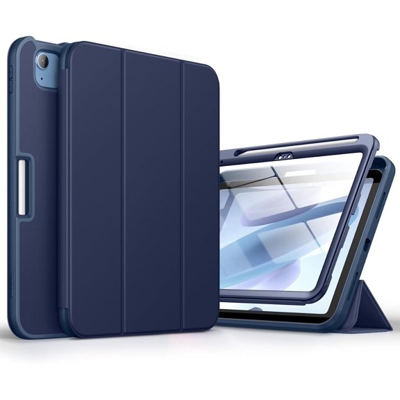 SURITCH for iPad 10th Generation Case 10.9 inches 2022, Built-in Screen Protector, Navy