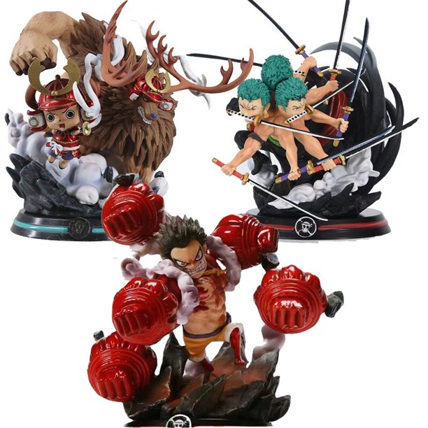 14cm Anime One Piece Figure WCF Ghost Island Tony Tony Chopper Roronoa Zoro Luffy Action Figure PVC Collection Model Toys Dolls zhangyuxiang LED