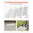 thumbnail image 6 of VEVOR Door Threshold Ramp, 4 inch Rise, Aluminum Alloy Threshold Ramp Rated 800 lbs Load Capacity, Handicap Ramps for Home Steps for Wheelchair, Scooters, Power Chairs, Walkers, Bicycle, Tricycle, 6 of 9