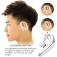 thumbnail image 3 of Bluetooth Headset V5.0 Wireless Bluetooth Earpiece, Fit Your Both Ear, Handsfree Headset with Noise Cancelling Mic, Compatible with iPhone and Android (White), 3 of 9