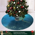 thumbnail image 6 of FMSHPON Swimming Turtle Xmas Christmas Tree Skirt Stand Mat for Holiday Party Decoration Indoor Outdoor 48 inches, 6 of 6