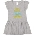 thumbnail image 3 of Inktastic Here Comes Trouble, Mustache, Moustache Girls Toddler Dress, 3 of 5