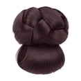 thumbnail image 1 of Extension de Postiche Chignon Tressé, Épingle Basse en Fibre Synthétique Résistante à la Chaleur pour Queue de Cheval Élégante, Style Naturel et Ajustement Confortable, Brun Foncé, 1 of 8