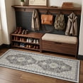 thumbnail image 3 of ARJINCUTE Boho Vintage Distressed Runner Rug Brown 2'x6', Soft Machine Washable Foldable Non-Slip Carpet for Hallway Entryway Kitchen Laundry Room, 3 of 9