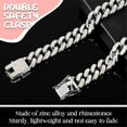 thumbnail image 4 of UOSIA Dog Chain Collar Diamond Link Puppy Collar,Silver, AB Color,12 Inch, 4 of 6