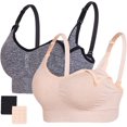 thumbnail image 1 of Body Silk Seamless Maternity Nursing Bra with Pads, Extenders & Clips, 1 of 7