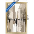 thumbnail image 3 of People Under Rain In The City Wall Poster, 14.725" x 22.375", Framed, 3 of 3