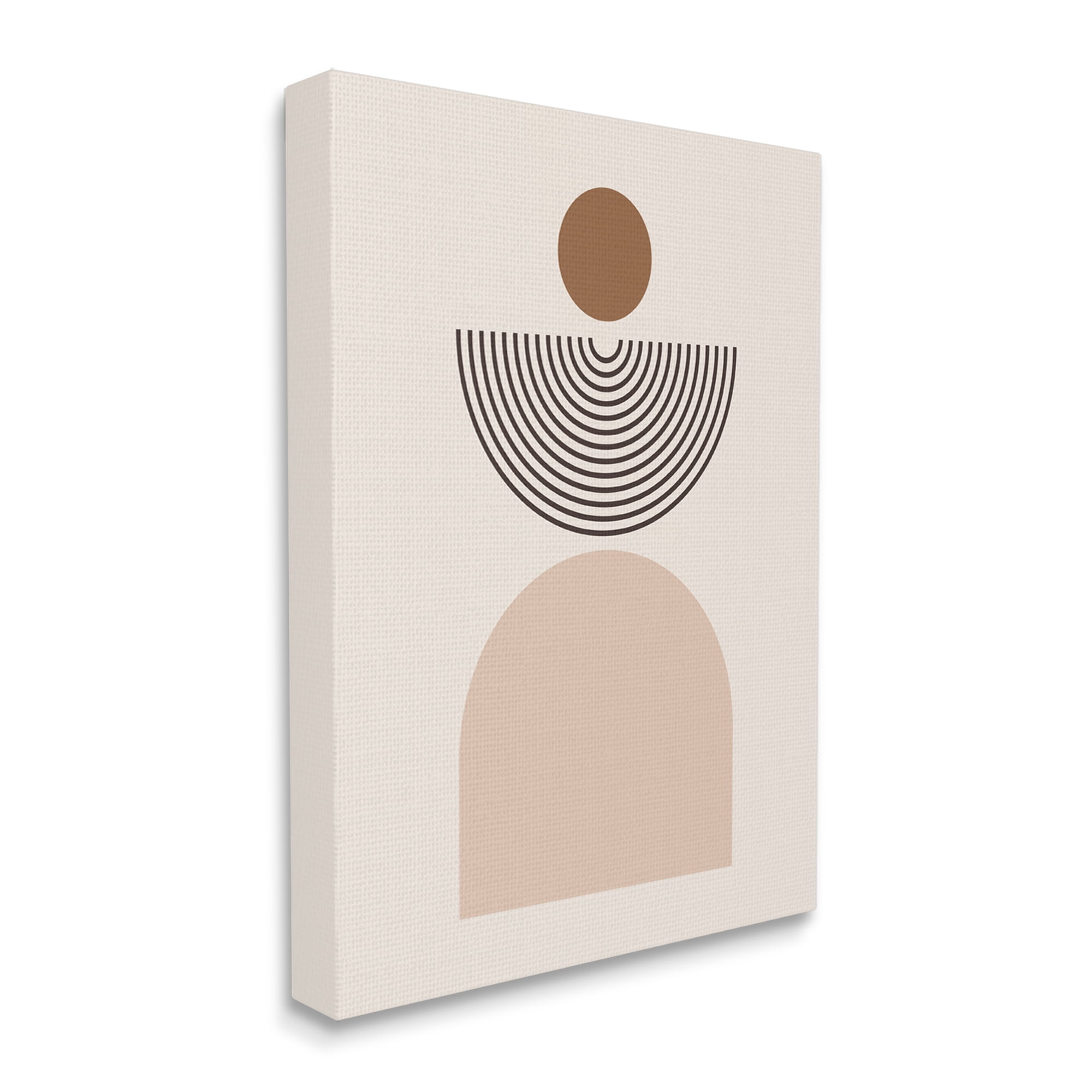 Stupell Industries Arched Geometric Shapes Abstract Painting Gallery Wrapped Canvas Print Wall Art, 30 x 40