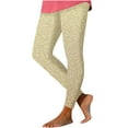 thumbnail image 5 of lcziwo Womens High Waisted Workout Yoga Pants Fashion Sparkly Glitter Sequin Printed Leggings 2025 Holiday Party Tights Yellow XL,, 5 of 7
