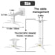 thumbnail image 2 of Soporte para proyector de techo 2-Be-Best Drop Heavy Duty, 20 kg, blanco, 2 of 7