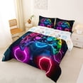 thumbnail image 2 of Erosebridal Watercolor Gamepad Full Size Comforter Sets For Kids Gamer,Video Gaming Controller Print Bedding Sets For Boys,Reversible 3-Piece, 2 of 7