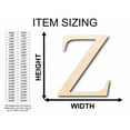 thumbnail image 2 of Unfinished Wood Zeta Silhouette - Craft- up to 46" DIY 18" / 1/8", 2 of 3
