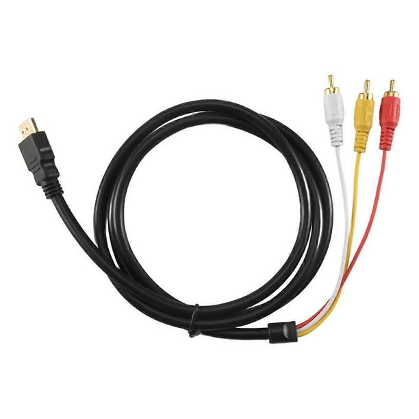 HDMI to RCA Cable 1080P HDMI Male to 3 RCA S-Video AV Audio Cable Cord Adapter for TV HDTV DVD