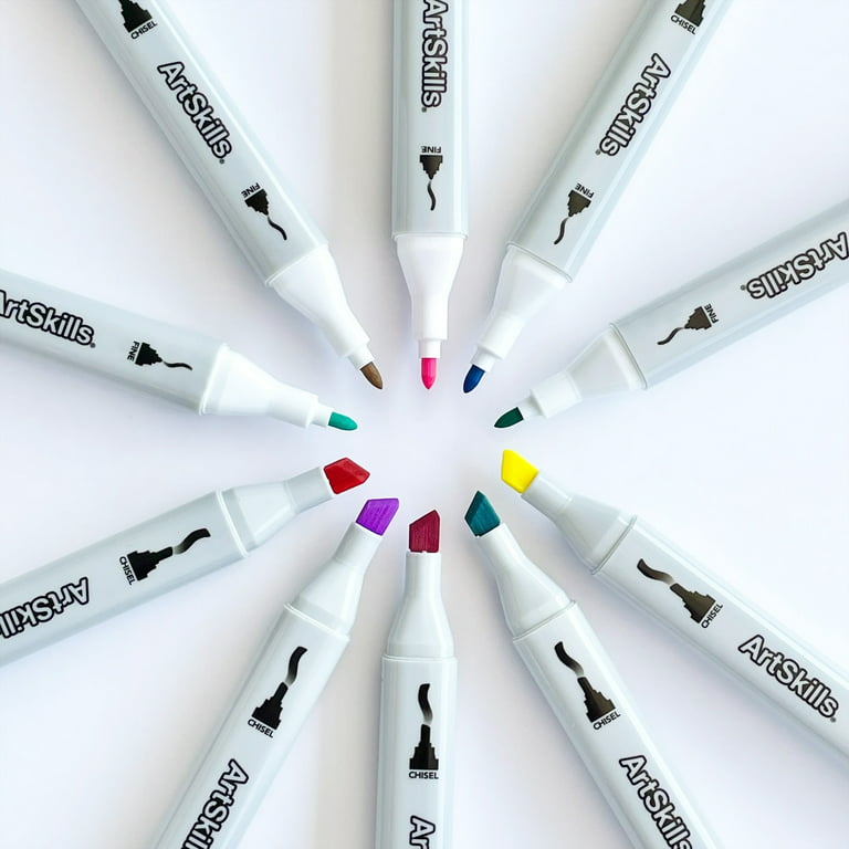 ArtSkills Dual-Tip Blendable Alcohol Markers with Colorless Blenders, 32 Ct  
