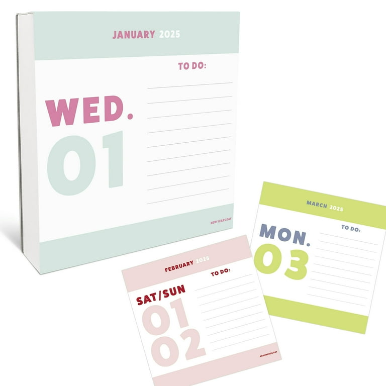 カレンダー・スケジュール opnner 2025 365 DAYS CALENDAR Colorful 2025 One Page Year Calendar Printable- A4 Landscape