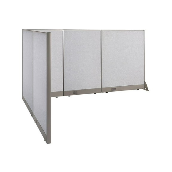GOF L-shaped Freestanding Office Partition, Room Divider, Privacy Screen, Workstation Cubicle (72”D x 114”W x 48”H)