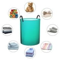 thumbnail image 4 of Goofa Turquoise Light Blue Printed Circular Hamper,Laundry Basket with Handles,Storage Baskets Foldable,Large Capacity Laundry Hamper-, 4 of 6