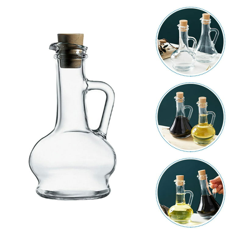 Oil Dispenser Olive Bottle Cruet Vinegar Glass Container Condiment Dressing  Salad Decanter Carafe Sauce Storage 