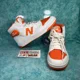 thumbnail image 1 of New Balance 480 White Orange Men’s Leather High Top Retro Shoes Size 9, 1 of 5