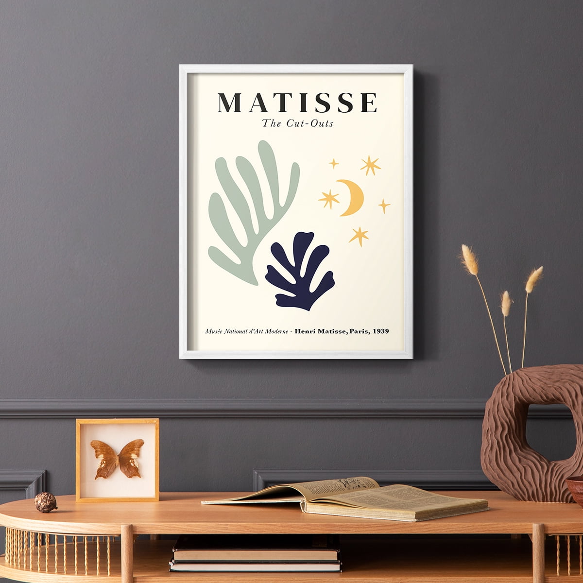 Matisse CCCLXIX in White Solid Wood 16 x 20 Framed Print