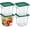 Green, variant on 4 Pcs 4qt Food Storage Container with Lids Bulk Clear Commercial Food Storage Bins with Scale Handle Space Saving Restaurant Tubs for Kitchen Prep Proof Dough Marinating Meat(White, Blue)