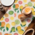 thumbnail image 3 of Summer Lemon Orange Table Runner 72 Inches, Farmhouse Tropical Fruit Rustic Bed Runner Dresser Scarves Tabletop for Indoor Outdoor Parties/Ceremony/Banquet, 14" x 72", 3 of 9