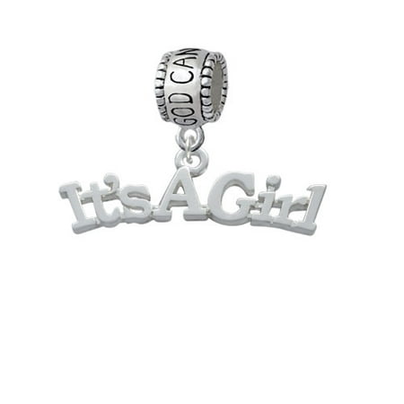 Large ''It's a Girl'' - God Can Charm Bead