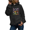 thumbnail image 2 of Tbopshirt Tops for Women,Fashion Women Long Sleeve Butterfly Print Hooded Pocket Casual Sweatshirt Top Shirt, 2 of 5