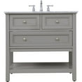 thumbnail image 4 of Elegant Decor Metropolis 36" Single Marble Top Bathroom Vanity in Gray, 4 of 14