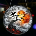thumbnail image 6 of Uxgjfwu Halloween Window Decorations - Acrylic Hanging Ornaments with Crows & Cats for Wall Scarecrow Scene, 6 of 6