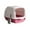 Pink, variant on Foldable Cats Litter Box, Enclosed Cats Litter Box with Lid and Scoop, Large Size Anti-Splashing Easy to-Clean, Front Entry and Exit, Boxes from Kitten to Adult (Black)